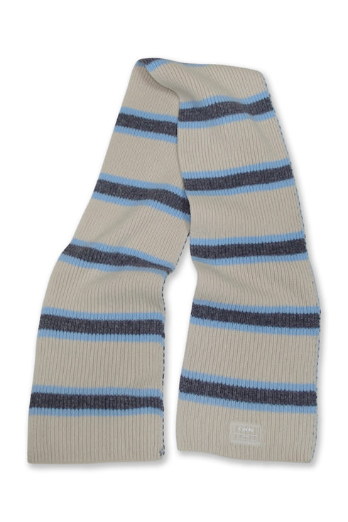 MULTI STRIPE KNIT MUFFLER -BEIGE MIX-