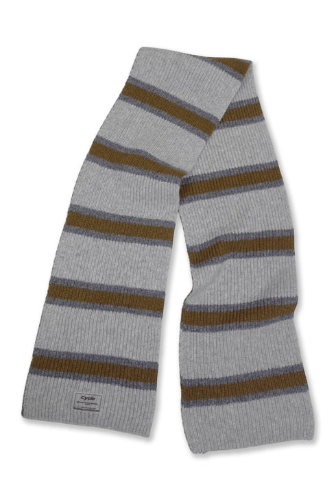 【PRE-ORDER】MULTI STRIPE KNIT MUFFLER -GRAY MIX-