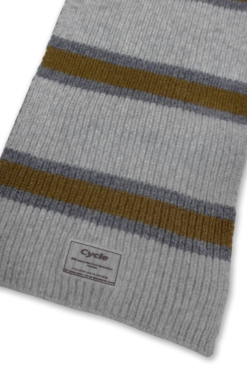 【PRE-ORDER】MULTI STRIPE KNIT MUFFLER -GRAY MIX-