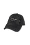 WASHED EMBROIDERY LOGO CAP -BLACK- *Last1
