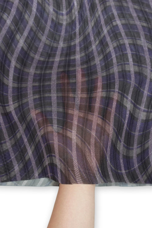 SPELL WAVE PLAID SECOND SKIN TOPS -PURPLE MIX-