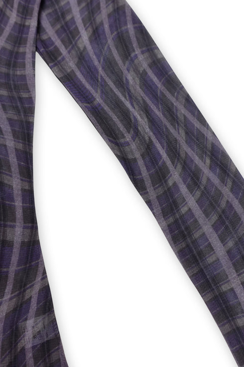 SPELL WAVE PLAID SECOND SKIN TOPS -PURPLE MIX-