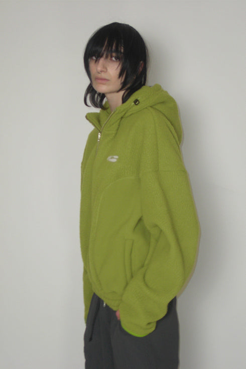FINGER HOLE ZIP-UP BLOUSON -PISTACHIO- *Last1