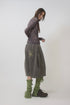 【PRE-ORDER】WAVY CHECK SECOND SKIN TOPS -BROWN MIX-