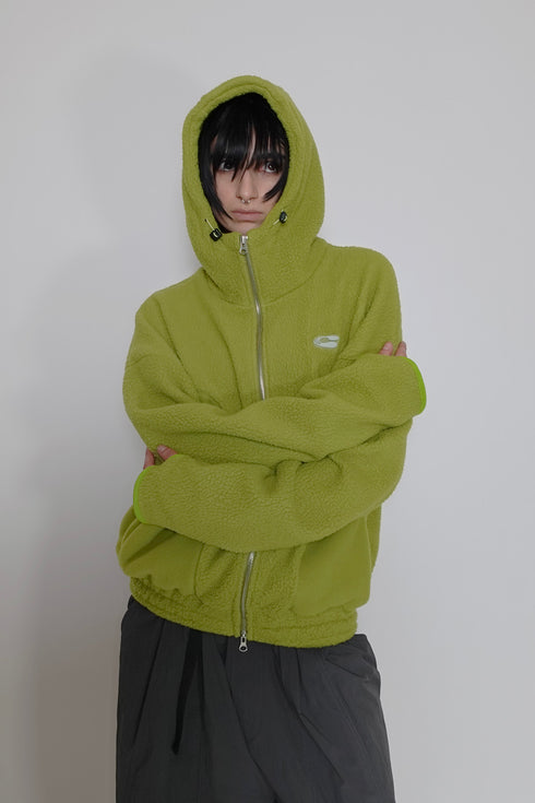 FINGER HOLE ZIP-UP BLOUSON -PISTACHIO- *Last1