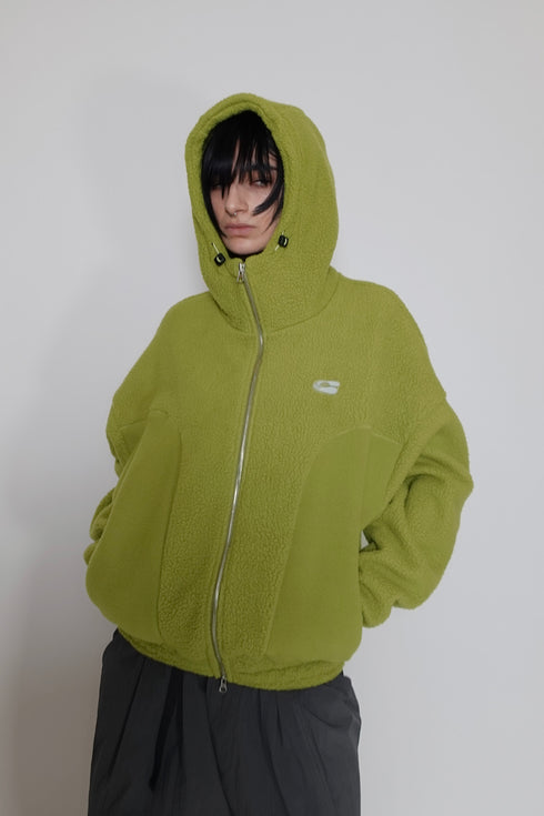 FINGER HOLE ZIP-UP BLOUSON -PISTACHIO- *Last1
