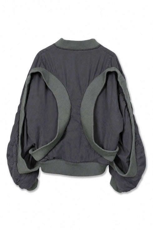 CIRCLE RIB WASHED MA-1 -CHARCOAL×KHAKI- *Last1