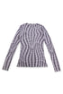 SPELL WAVE PLAID SECOND SKIN TOPS -LIGHT PURPLE MIX-