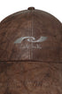 TEXTURED VEGAN LEATHER EMBROIDERY LOGO CAP *Last1
