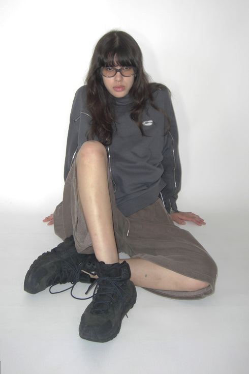 Mayte × Cycle ECHO STAR WASHED HALF PANTS -BROWN-