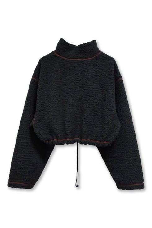 ECO BOA CROPPED TOPS -BLACK- *Last1