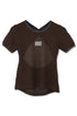 CLOSS MESH TOPS -BROWN×CHARCOAL- *Last1