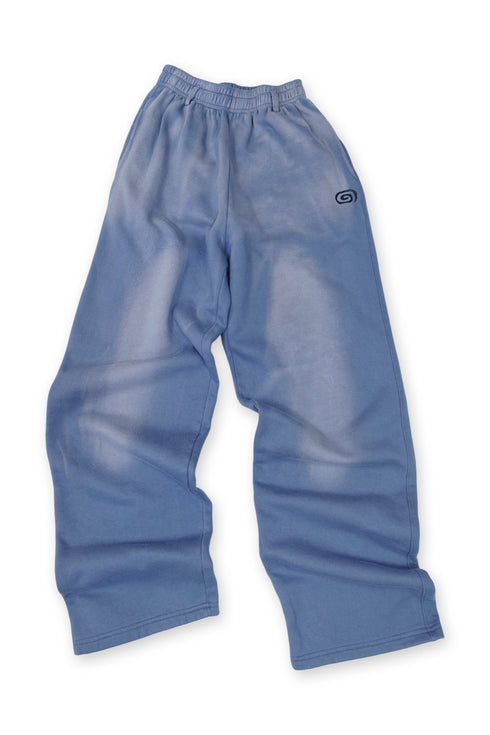 FADED LOGO SWEAT PANTS -BLUE-