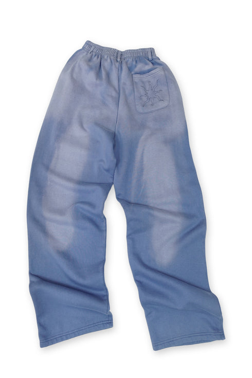 FADED LOGO SWEAT PANTS -BLUE-