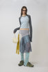 SPELL WAVE RAGLAN LONG SLEEVE TEE -LIGHT BLUE × CHARCOAL-