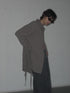 SPIRAL BUTTON SHIRT -GRAYISH BROWN-