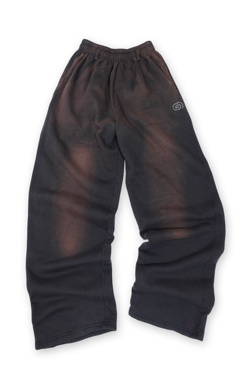 FADED LOGO SWEAT PANTS -DARK CHARCOAL-