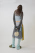 【PRE-ORDER】WAVY CHECK RAGLAN LONG SLEEVE TEE -LIGHT BLUE × CHARCOAL-