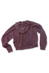 WASHED PATCHWORK ZIP-UP HOODIE -DARK RED- *Last1