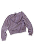WASHED PATCHWORK ZIP-UP HOODIE -DARK PURPLE-