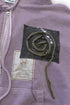 WASHED PATCHWORK ZIP-UP HOODIE -DARK PURPLE-