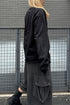 TERRAIN CUT-OUT LONG SLEEVE TEE -BLACK- *Last1