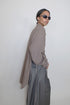 SPIRAL BUTTON SHIRT -GRAYISH BROWN-