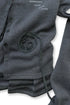 PATCHWORK LAYERED CARDIGAN -CHARCOAL-