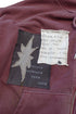 WASHED PATCHWORK ZIP-UP HOODIE -DARK RED- *Last1