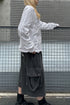 TERRAIN CUT-OUT LONG SLEEVE TEE -WHITE-