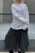 TERRAIN CUT-OUT LONG SLEEVE TEE -WHITE-