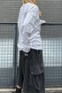 TERRAIN CUT-OUT LONG SLEEVE TEE -WHITE-