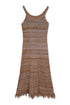FRINGED SUMMER KNIT DRESS -CAMEL- *Last1