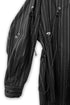 DRAWSTRING-EYELET STRIPED SHIRT -BLACK-