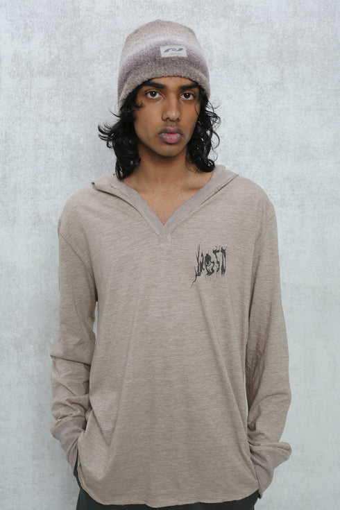 GRADATION KNIT CAP -BROWN-