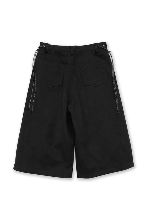 DRAWSTRING-EYELET HALF PANTS