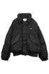 GATHERED BACK DOWN JACKET -BLACK-
