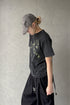 WASHED RITUAL SPIRAL TEE -VINTAGE BLACK-