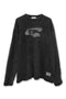 【RESTOCK】CUT-OUT LOGO WAFFLE TOPS -BLACK- *Last1