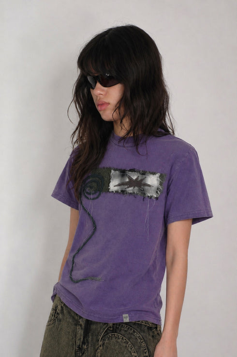 WASHED PATCHWORK STAR TEE
