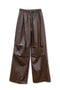 VEGAN LETHER WIDE PANTS