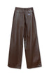 VEGAN LETHER WIDE PANTS