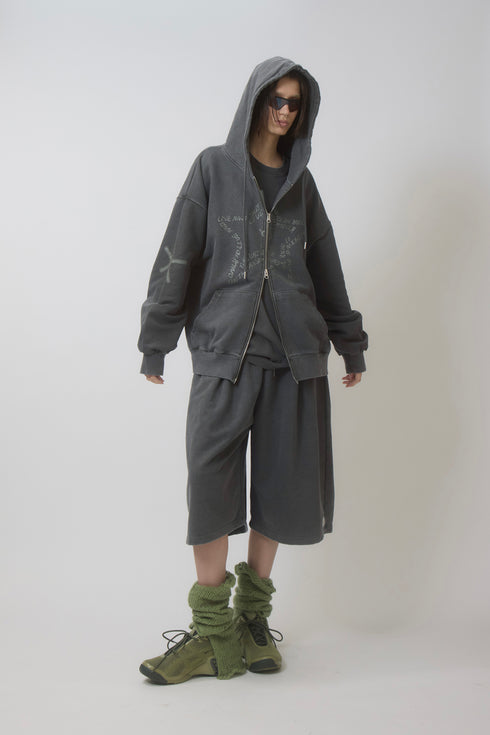 FEUERGOD × Cycle STAR HALF PANTS -CHARCOAL-