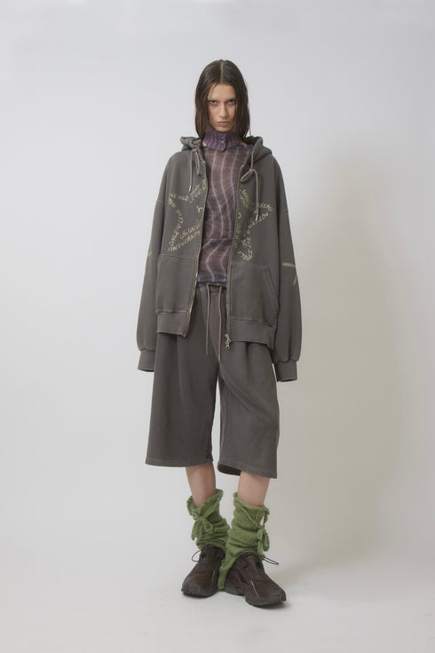 FEUERGOD × Cycle STAR ZIP-UP HOODIE -BROWN-