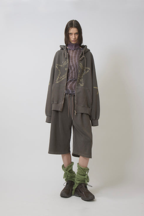 【PRE-ORDER】FEUERGOD × Cycle STAR ZIP-UP HOODIE -BROWN-