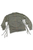 WASHED LACE-UP LONG SLEEVE TEE