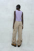 CIRCLE CUT-OUT PANTS -RUSTED BEIGE-