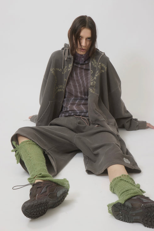 FEUERGOD × Cycle STAR ZIP-UP HOODIE -BROWN-
