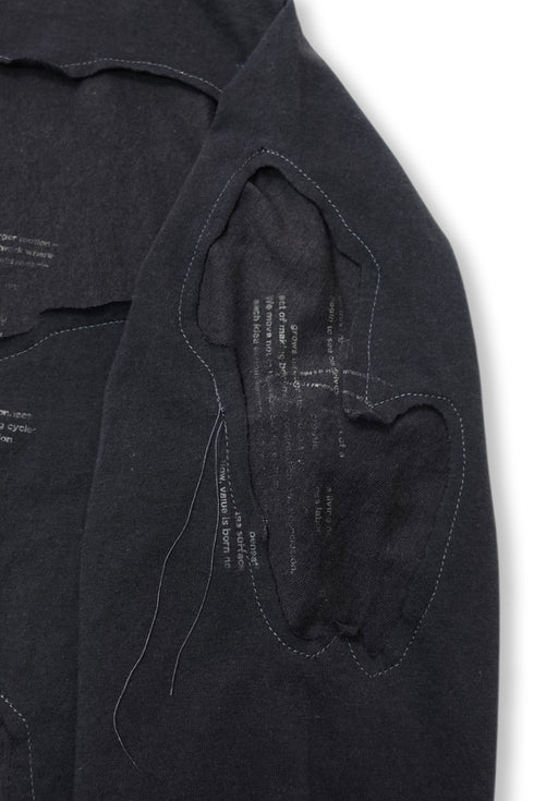 TERRAIN CUT-OUT LONG SLEEVE TEE -BLACK- *Last1