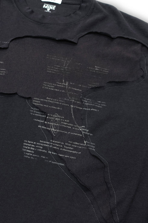 TERRAIN CUT-OUT LONG SLEEVE TEE -BLACK- *Last1